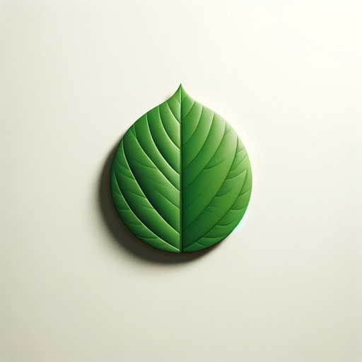 A single green leaf symbolizing growth and natural learning, representing the Montessori-inspired Life Coach AI workshops for personal development.